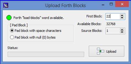 Upload blocks dialog
