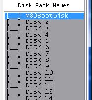 Z80Emu Disk Pack Disk Names List